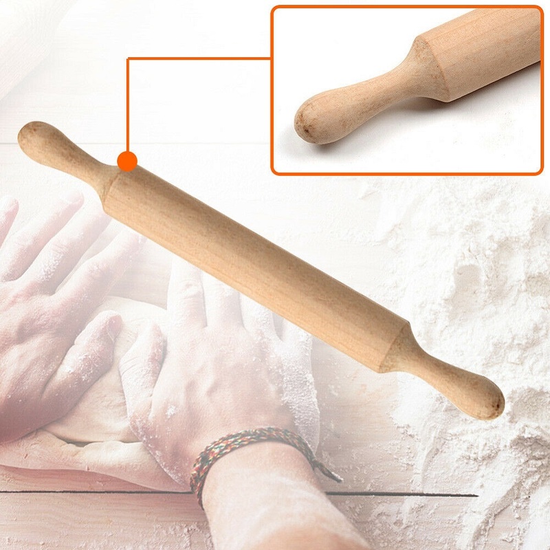 Non-stick Wooden Rolling Pin/ Baking Cookies Chapati  Pizza Dough Roller/ Kitchen Baking Utensil