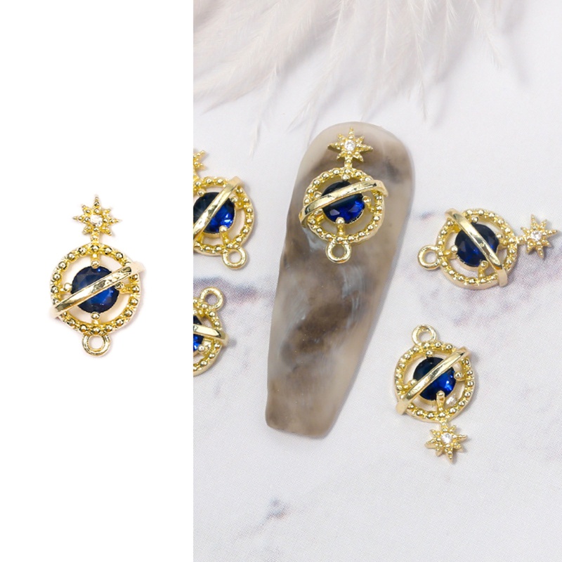 Phụ Kiện Trang Trí Móng Tay Hình Hành Tinh Đính Đá Zircon Sang Trọng