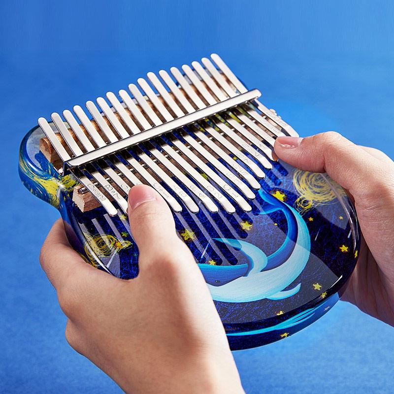 Đàn kalimba 17 phím trong suốt 21 phím cho người mới bắt đầu