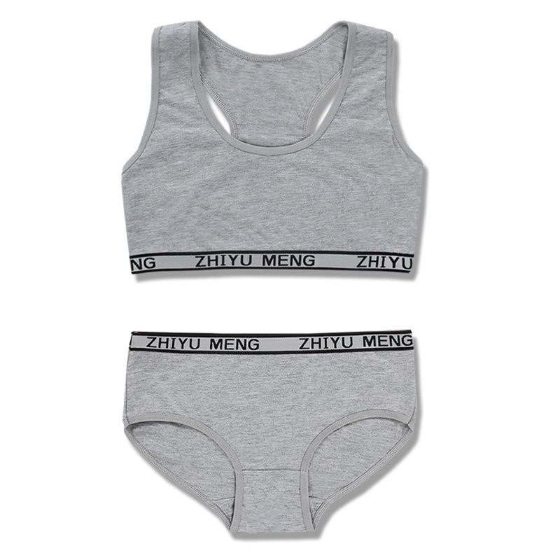 Haha Áo Ngực Cotton Mềm Mại Có Đệm Tháo Rời Được Dành Cho Bé Gái Thanh Thiếu Niên / Bé Gái Lưng