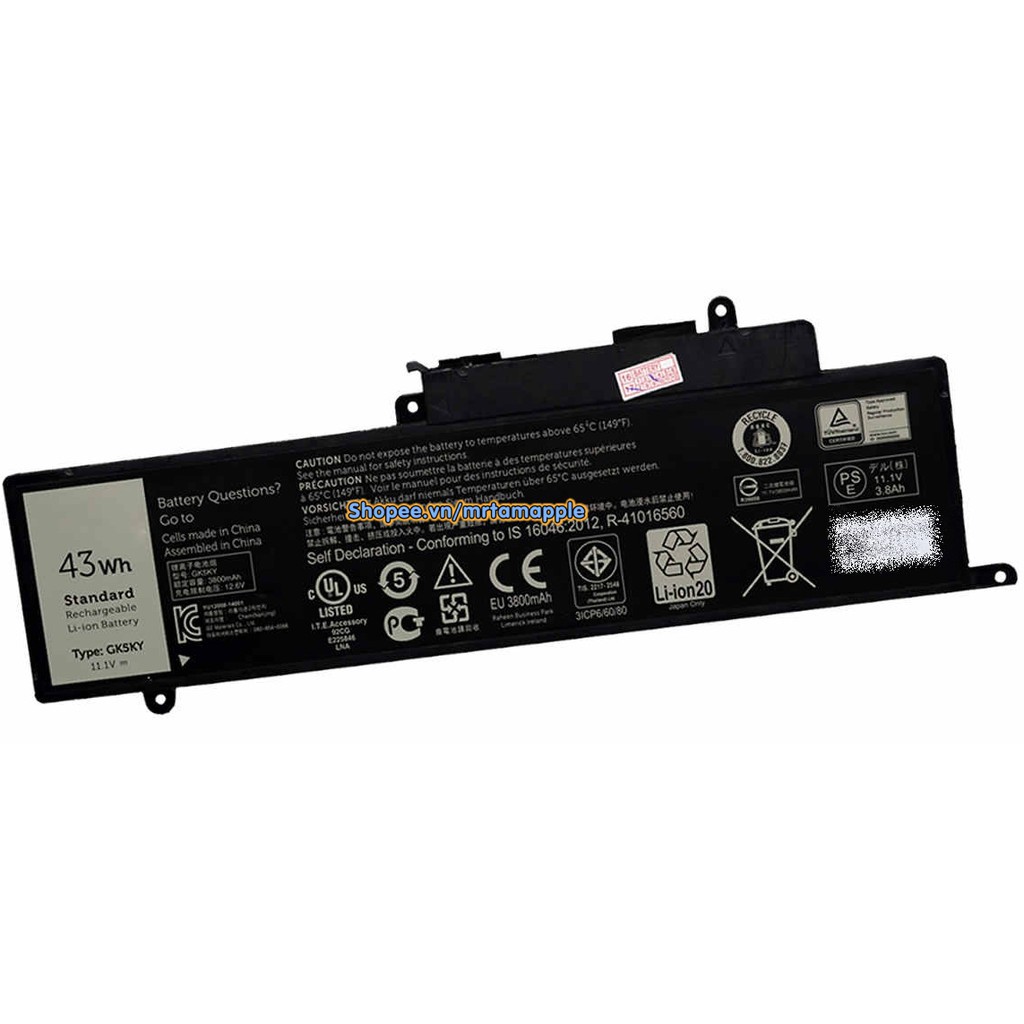 Pin Laptop DELL INSPIRON 14-7347 (ZIN) - 3 CELL - Inspiron 13-3000 3147 3148 3152 7347 7348 7352, GK5KY 04K8YH