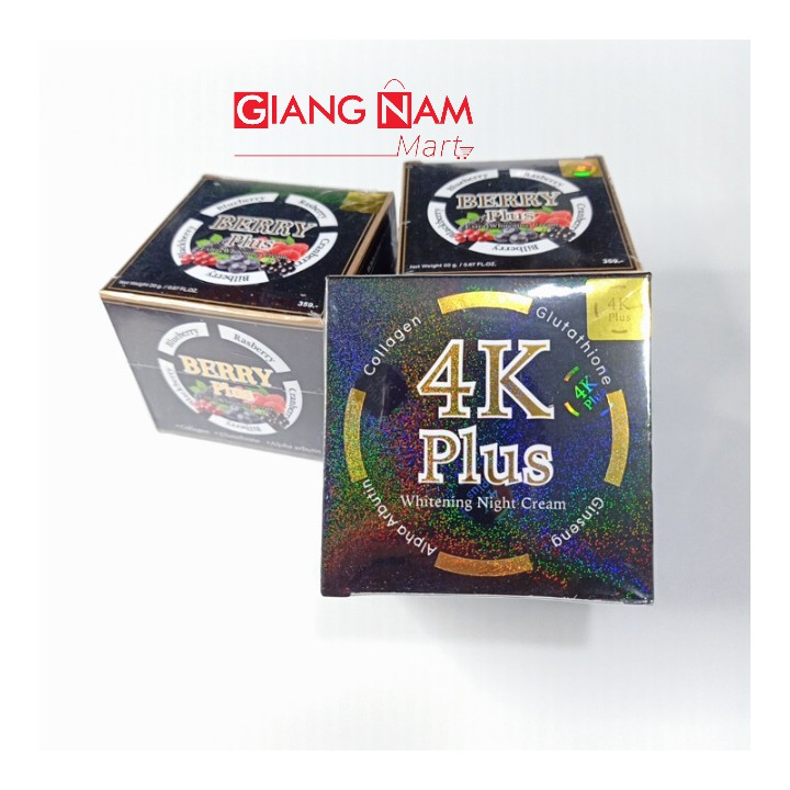 Kem dưỡng trắng da mặt ban đêm 4k plus whitening night cream