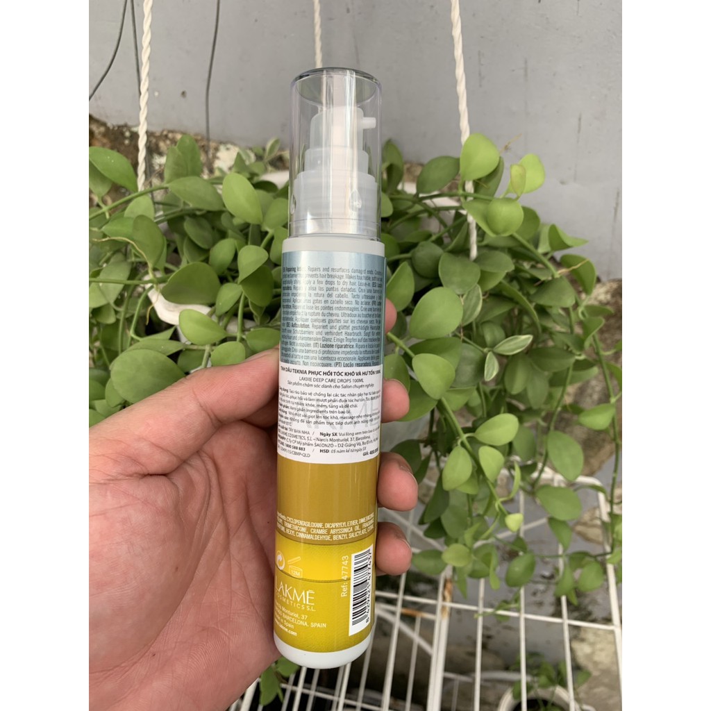 Tinh Dầu Phục Hồi Tóc Khô Và Hư Tổn Lakme Teknia Deep Care Drops 100ml ( New 2021 )