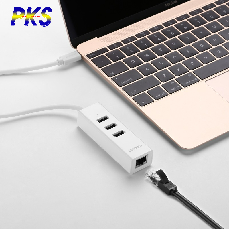 Cáp chuyển USB Type C to LAN và USB HUB Ugreen 20792