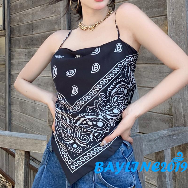 Áo Nữ Không Tay Hở Lưng Có In Chữ Thời Trang Quyến Rũ