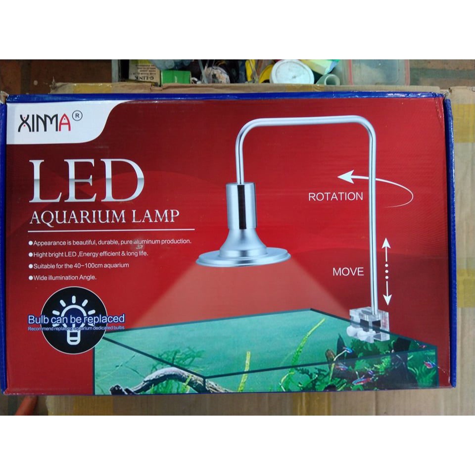 Đèn LED Dĩa - LED Kẹp Xinma  - Ánh Sáng Trắng và RGB | thẫm mỹ Cho Hồ Thuỷ Sinh, Bán Cạn