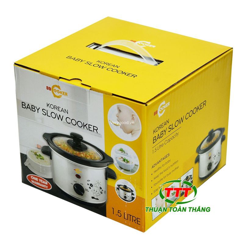 Nồi nấu cháo chậm cho bé BB Cooker chính hãng Hàn Quốc 1.5L
