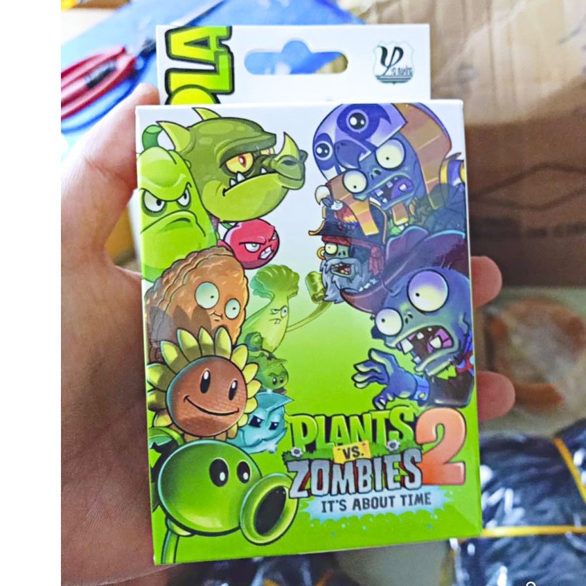 Bộ bài Tây Plants VS Zombies , bộ Tú người cây và quái vật 54 lá in hình anime manga dễ thương siêu độc đáo
