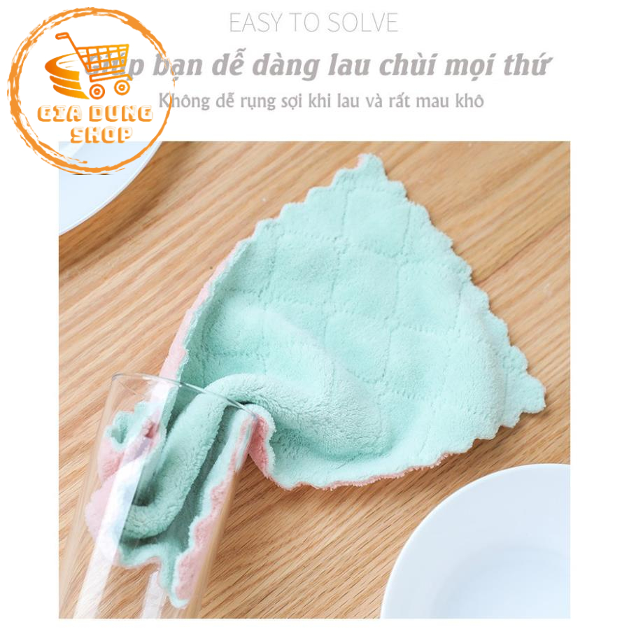 Khăn Lau Nhà Bếp Đa Năng 2 Màu Siêu Thấm Nước Kích Thước 14 x 21cm