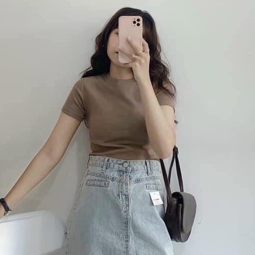 Áo Thun Tăm Bozip CAROLL Nữ - Croptop kiểu dáng ôm cộc tay cá tính 3158 hàn quốc SIÊU ĐẸP