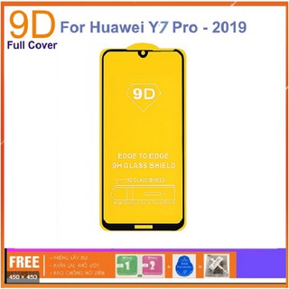 Huawei Y7 Pro 2019_kính cường lực 9D full màn hình tặng keo chống hở mép
