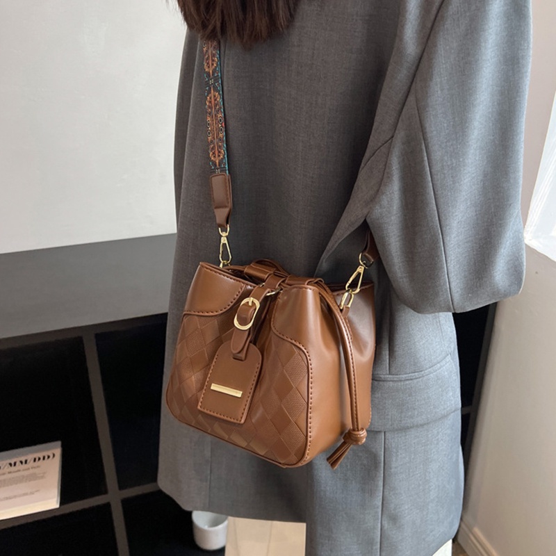 Túi Đeo Vai Dây Rút Bản Rộng Phong Cách vintage Cho Nữ