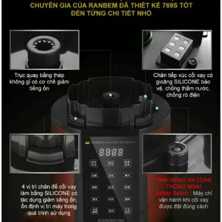 MÁY XAY ĐA NĂNG - LÀM SỮA HẠT RANBEM 735H