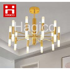Đèn chùm trang trí thả trần thân xi vàng bóng THCN180