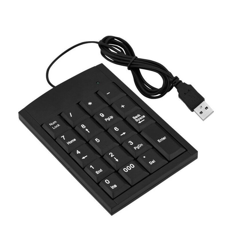 1 Bàn Phím Số Mini Có Dây Usb Nhiều Màu Cho Laptop / Notebook