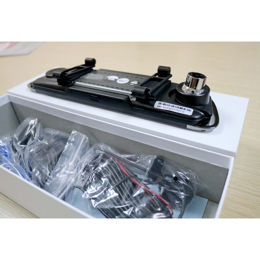 HOT- Camera hành trình MOVIGO MV410L (Tặng thẻ nhớ 32G) - 4G dạng gương, Cảnh báo tốc độ bằng giọng nói tiếng Việt