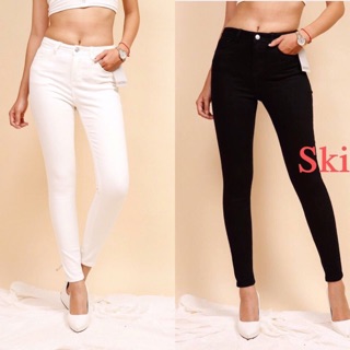 Quần jean skin ôm thon gọn chân siêu hịn 2 màu đen trắng