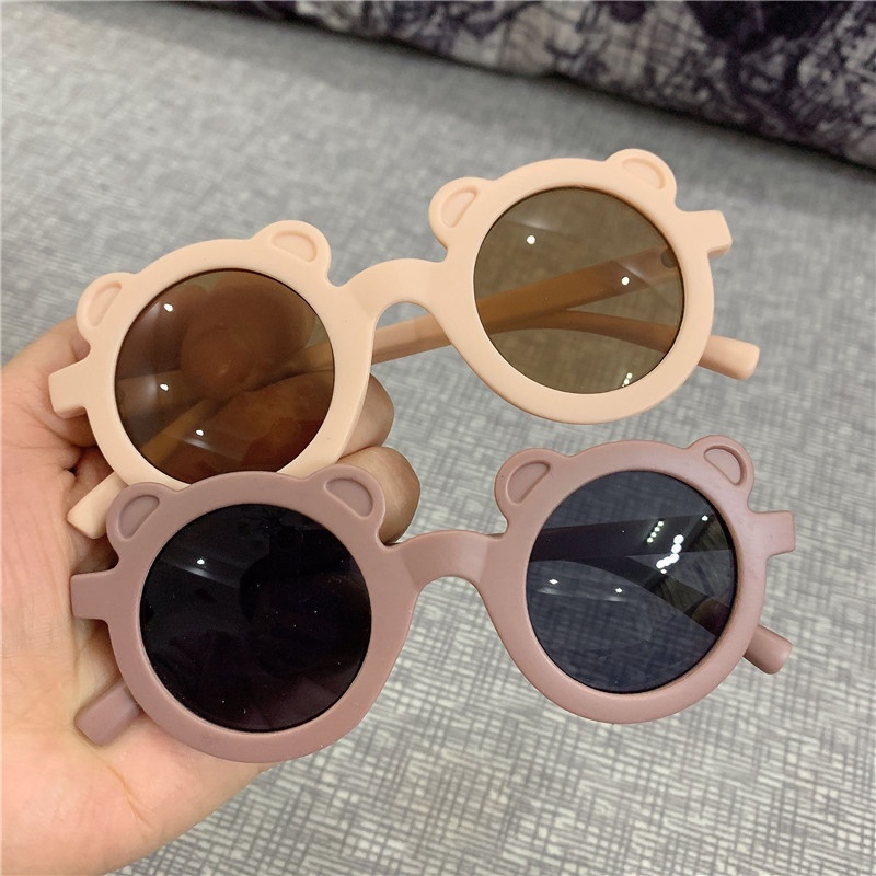 Thời Trang Trẻ Em UV400 Kính Mát Gấu Nhỏ