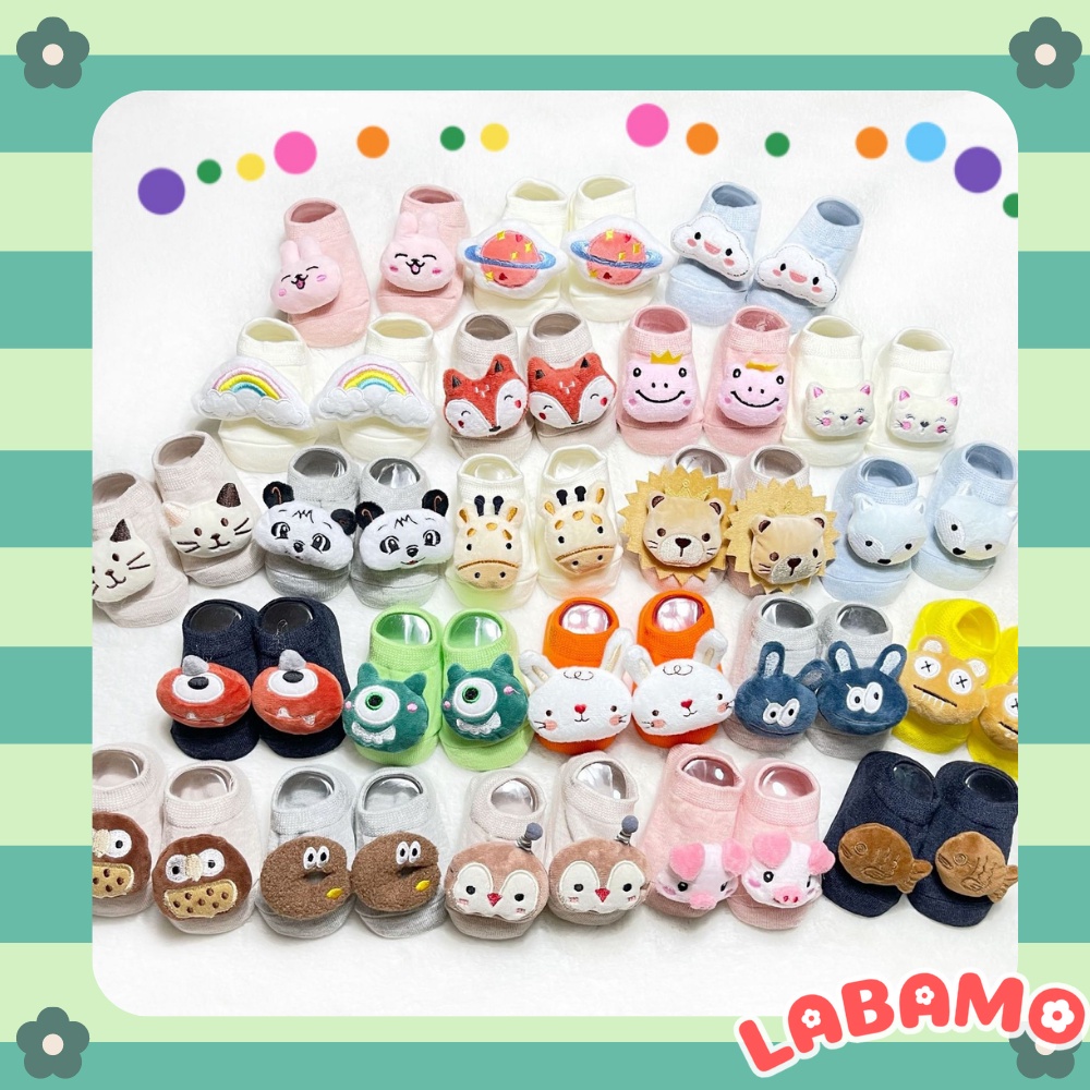 Tất cho bé từ 0 đến 3 tuổi ngắn cổ thú bông 3D dễ thương mẫu mới nhất  LABAMO