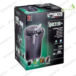 [BH 03 năm] SICCE - External Filter Space Eko+ 100 | Máy lọc thùng cao cấp cho hồ cá thủy sinh
