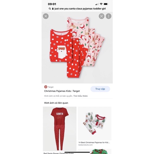 Bộ ngủ dài tay thu đông hoạ tiết noel CArTers