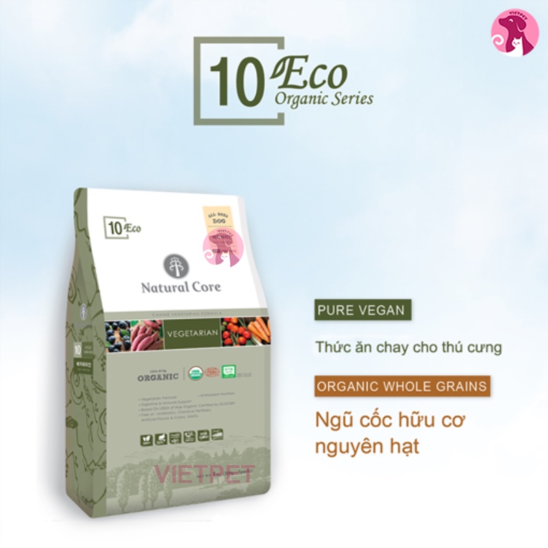 Combo thức ăn cho chó - Hạt hữu cơ Nature Core chay từ rau củ &amp; giảm cân (NK Hàn Quốc)