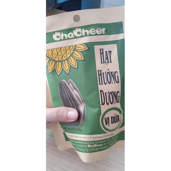 HẠT HƯỚNG DƯƠNG CHACHEER VỊ DỪA 130g HSDTHÁNG 09/2022