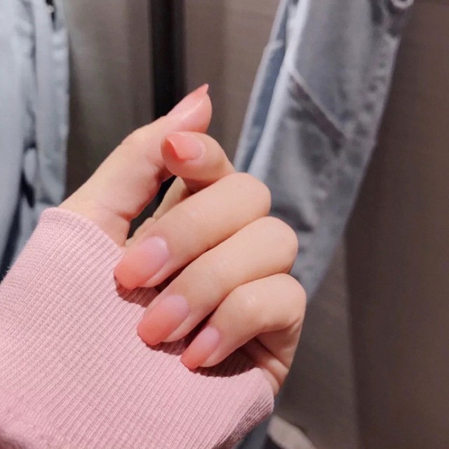 24Pcs Giả Móng Tay Giả Kiểu Pháp Sáng Bóng Thiết Kế Hình Vuông Báo Chí Về Mẹo Làm Móng