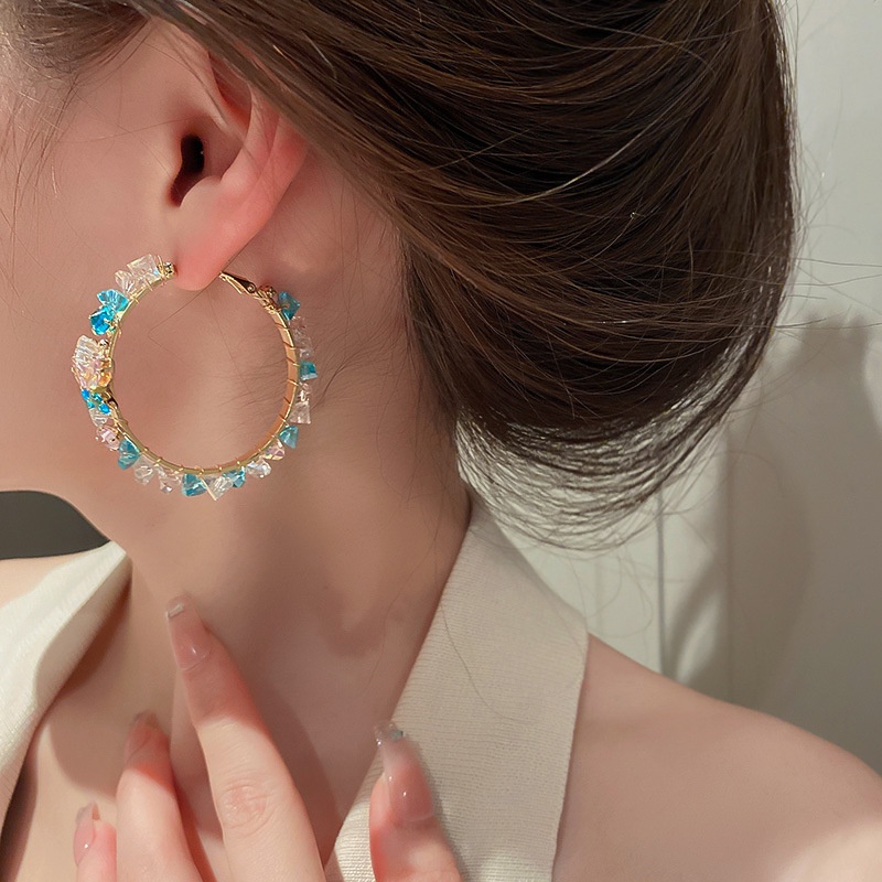 PINKDUDU Bông Tai Hợp Kim Hình Bướm Đính Đá Nhiều Màu Sắc Thời Trang Cho Nữ PD856