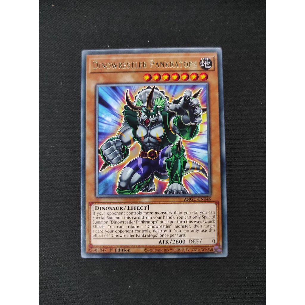 (YGO-TCG)1 lá thẻ bài Dinowrestler Pankratops - ANGU-EN046 - Rare