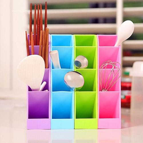 Khay đứng 4 ngăn bằng nhụa đựng dụng cụ bếp tiện dụng