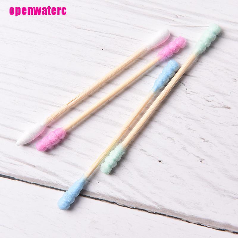 Túi 100 Tăm Bông Cotton Hai Đầu Màu Sắc Kẹo Ngọt