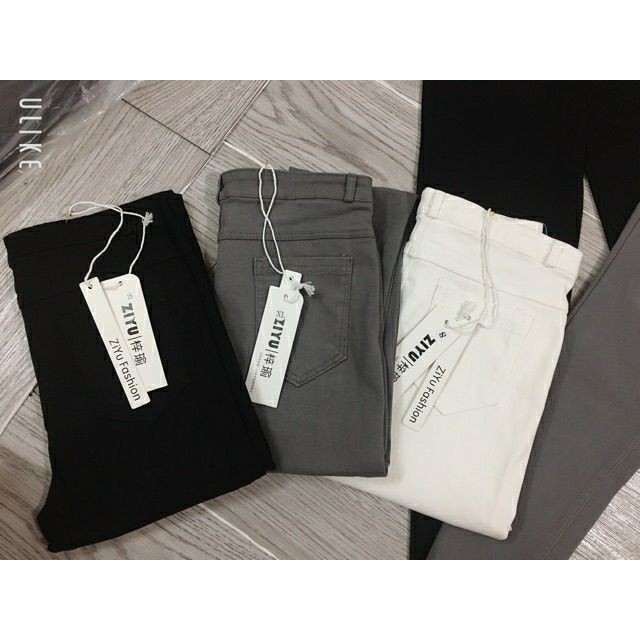 Quần jean nữ ôm cạp cao một khuy Doloxi vải bò giấy đẹp co giãn 4 chiều Q586 | BigBuy360 - bigbuy360.vn