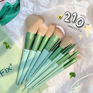 Bộ cọ trang điểm 13 cây của Fix- hàng nội địa Trung cùng màu xanh mint mát mắt-Narycosmetics
