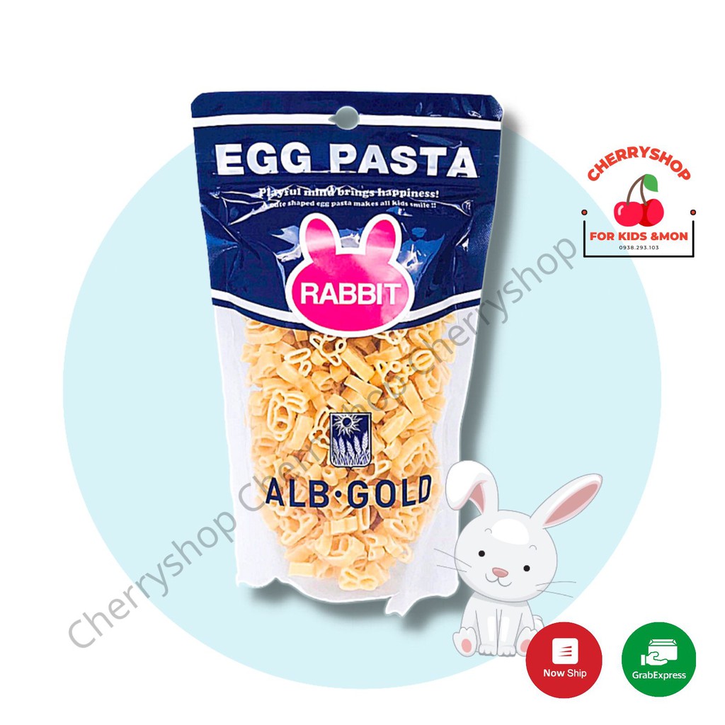 NUI TRỨNG EGG PASTA HÌNH THÚ VÀ CHỮ ABC 90GRAM