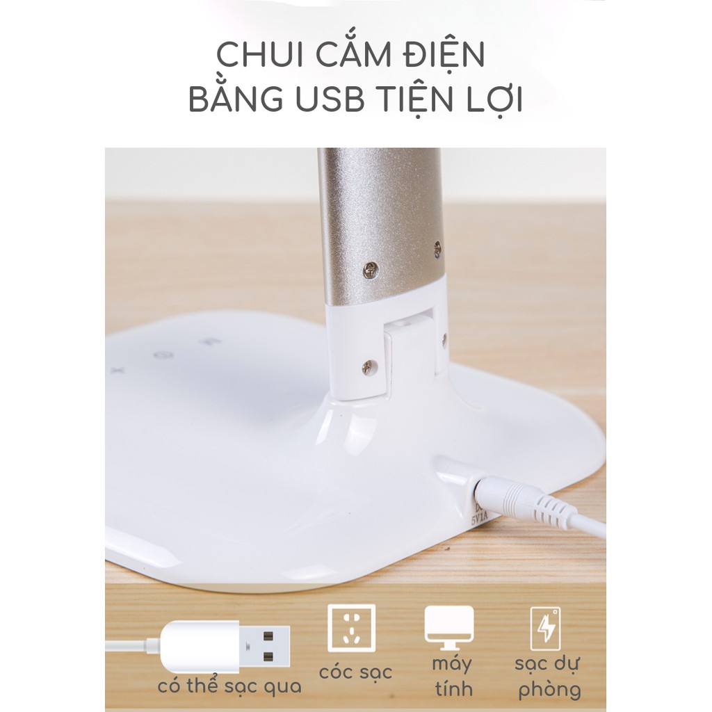 Đèn để bàn LED cảm ứng để bàn 3 chế độ màu - FX020