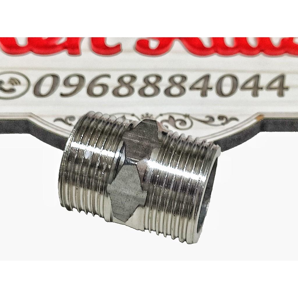 Phụ kiện ống nước inox ren 27 măng xông/ren trong/ren ngoài