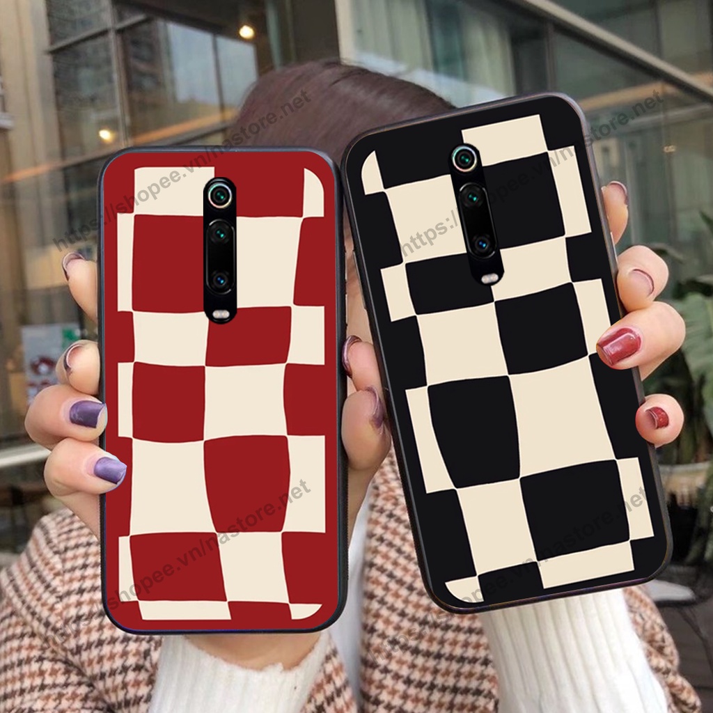Ốp lưng Xiaomi Redmi K20 / K20 PRO / MI 9T / K30 / K30 5G mặt cười, họa tiết caro đơn giản đẹp cute