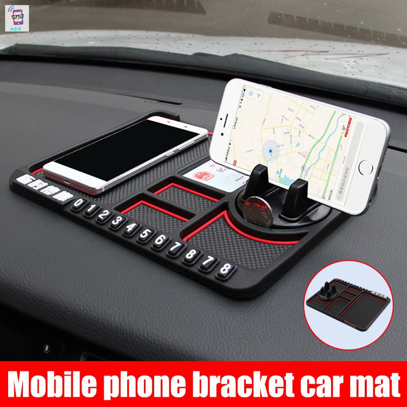 MG Car Dashboard Anti Slip Mat Pad GPS Mobile Phone Holder Stand Number Plate Accessories @vn