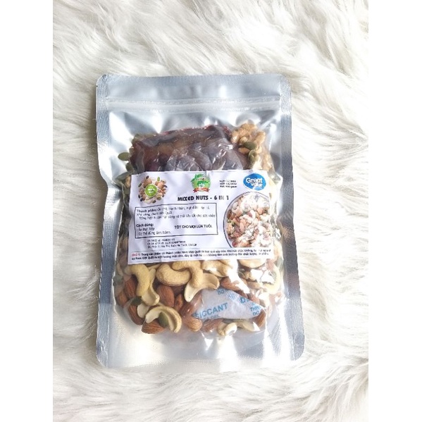 COMBO 3KG (6 GÓI) MIX 6 LOẠI HẠT SẤY NGUYÊN VỊ