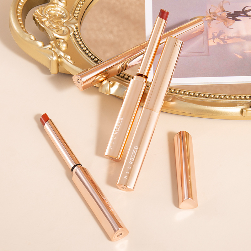 (Hàng Mới Về) Son Môi Dưỡng Ẩm Mềm Mại Dễ Lên Màu Phong Cách Retro