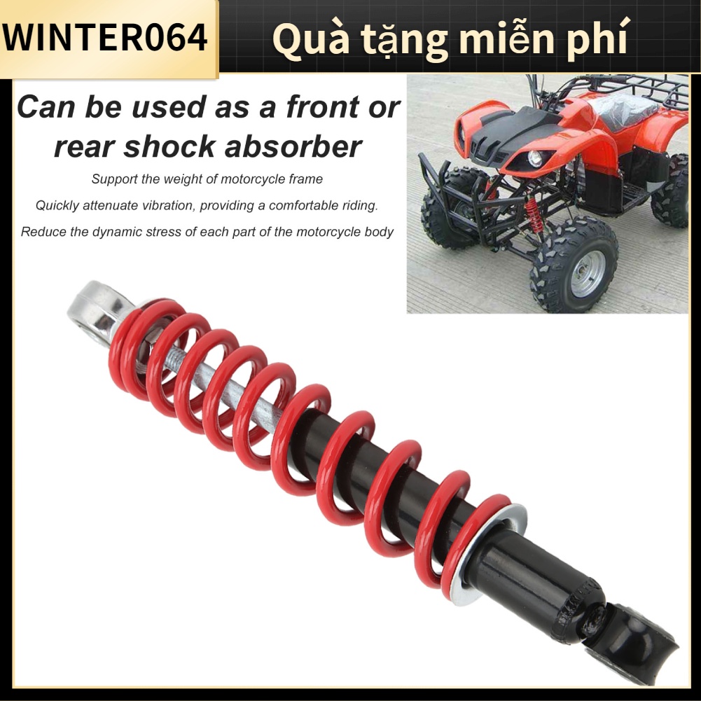 Phuộc Giảm Xóc Mùa Đông 064 250mm/9.8in Có Lò Xo Màu Đỏ Thông Dụng Cho Xe Máy ATV Go Kart 50cc 125cc