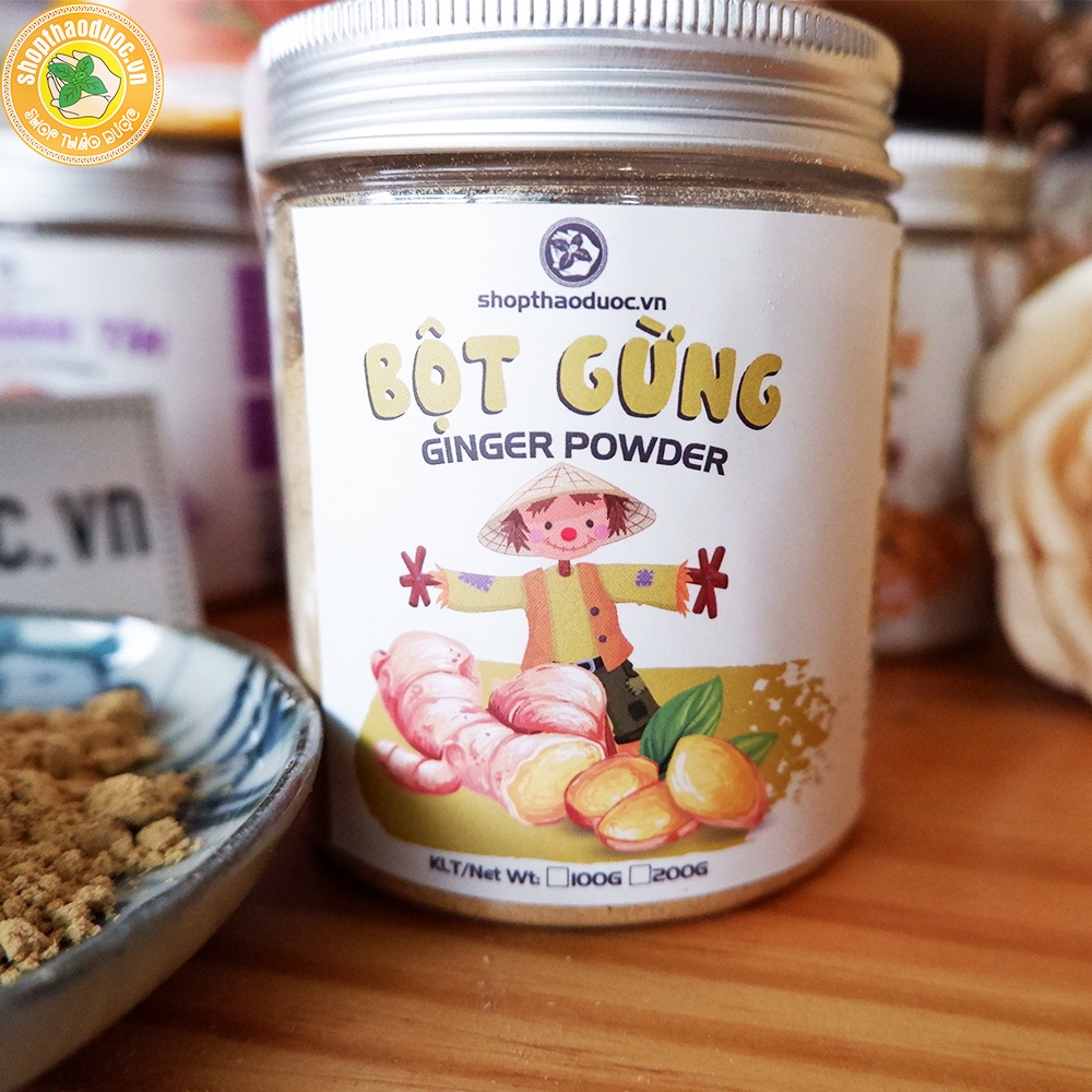 Bột Gừng Sấy Lạnh Shop Thảo Dược Hũ 100G - Bột Gừng Gia Vị Hữu Cơ Cao Cấp