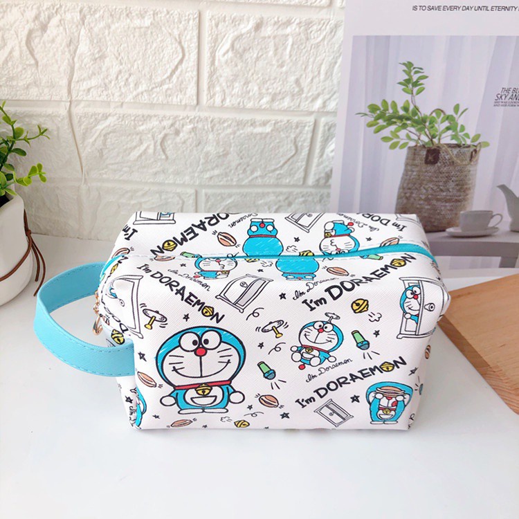Túi đựng mỹ phẩm da PU 21cm họa tiết hoạt hình dễ thương