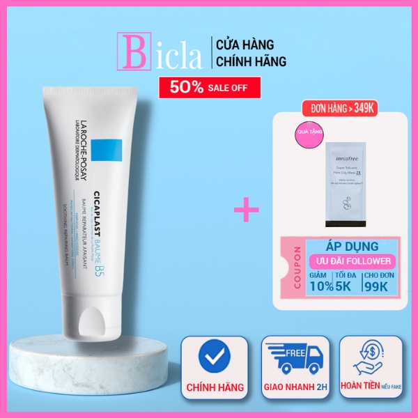 Kem dưỡng giúp làm dịu, làm mượt, làm mát &amp; phục hồi da phù hợp cho trẻ em La Roche-Posay Cicaplast Baume B5 40ml