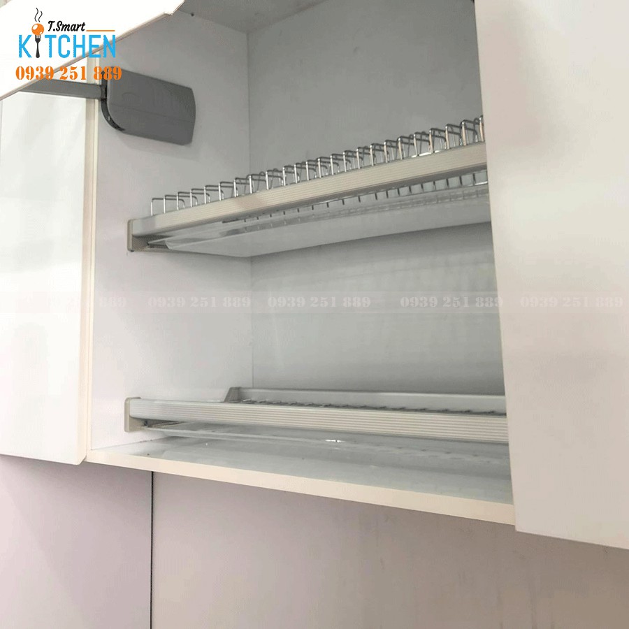 Kệ Úp Chén Đĩa Tủ Bếp Trên Bồn Rửa inox 304 - Phụ kiện kệ chén dĩa 2 tầng GROB