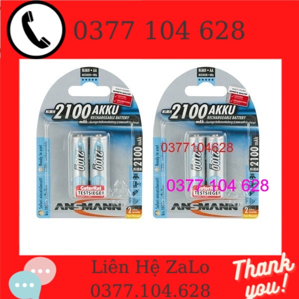 4 viên pin sạc aa ANSMANN 2100mah