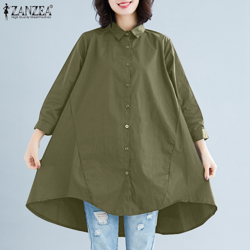Zanzea Áo Sơ Mi Tay Lửng Thời Trang Dành Cho Nữ