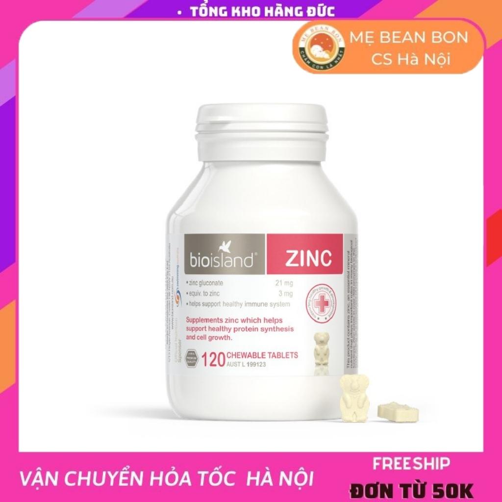 Vitamin bổ sung kẽm cho bé Bioisland Zinc, Australia (120 viên) cho trẻ từ 1 tuổi hay biếng ăn hấp thụ kém - mẹ bean bon