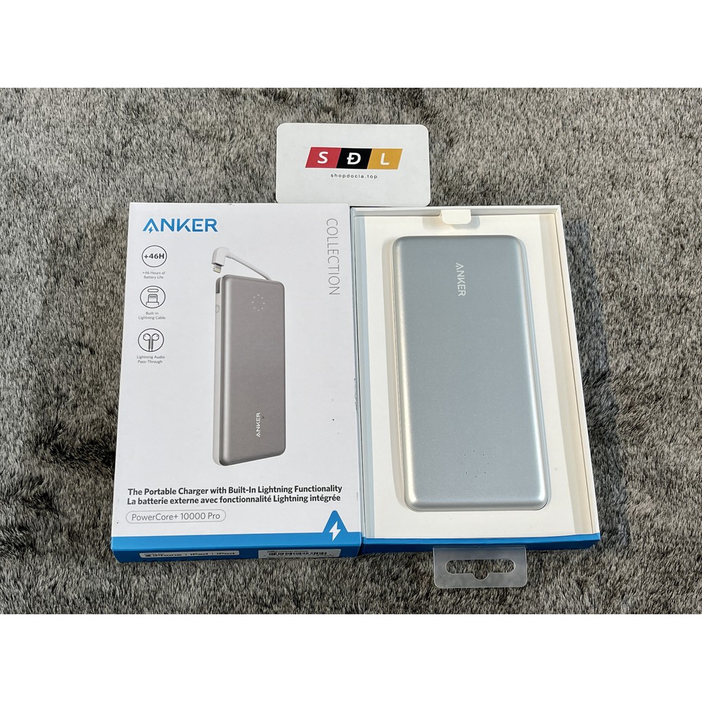 Sạc dự phòng Anker PowerCore+ 10000 Pro model A1233 tích hợp cổng dành cho thiết bị táo
